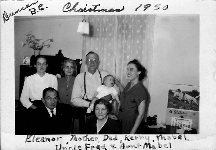 Andrew Family Group, Christmas 1950